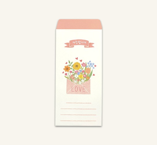 이지엔느 꽃편지 봉투 01사랑의꽃편지 (5매입)