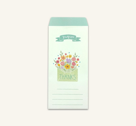 이지엔느 꽃편지 봉투 03감사의꽃편지 (5매입)